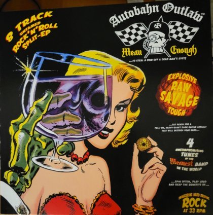 LP V8 WANKERS / AUTOBAHN OUTLAW: Mean Enough / Trailer Trash Dreams