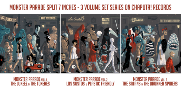 3 x 7" VV.AA. MONSTER PARADE (Vol. 1 to 3)