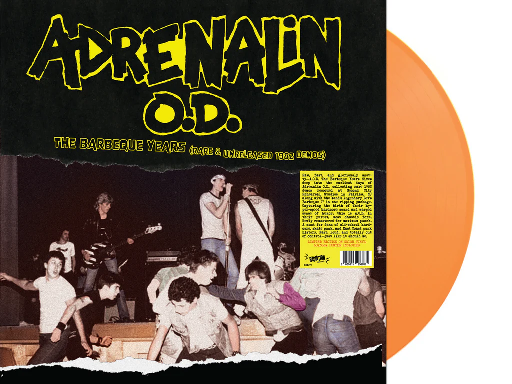 LP ADRENALIN O.D.: The Barbeque Years (Rare & Unreleased 1982 Demos)(Orange Vinyl) - Imagen 2